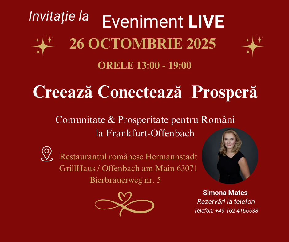 Creează Conectează Prosperă – Frankfurt 26 octombrie 2025